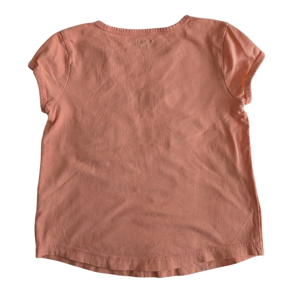 Gymboree Girls Peach Short-Sleeve 'Bring On Spring' Graphic Tee Size 5-6